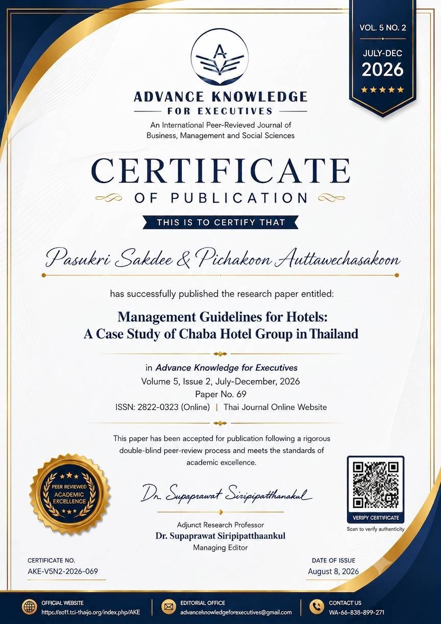 Certificate of Publication — Chaba Hotel Group